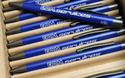 Réalisation de stylos personnalisés avec gravure pour l’entreprise EDM Services