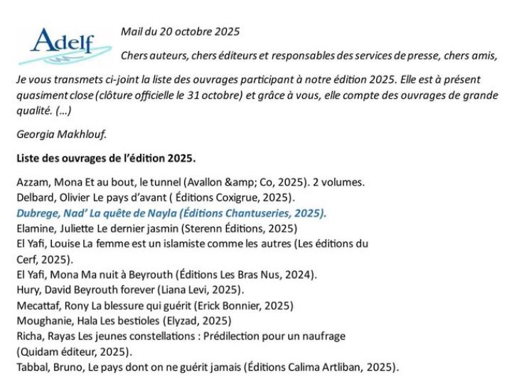 La Quête de Nayla sélectionnée pour le Prix France-Liban 2025 : une fierté graphique et éditoriale