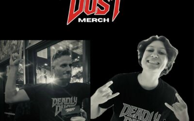 Fourniture de t-shirts et débardeurs de merchandising pour le groupe Deadly Dust